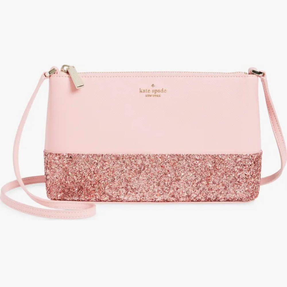 Kate Spade Pink Glitter Crossbody Bag - NEW